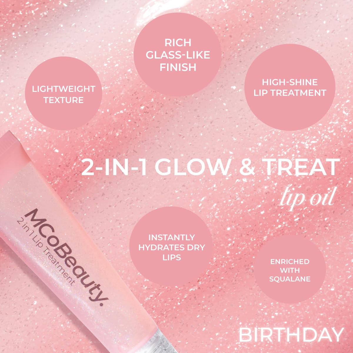 MCoBeauty Flawless Glow Luminous Skin Filter, Fragrance Mist no. 4, 2-in-1 Lip Oil, Perfect Cream Concealer & Pro Foundation and Buffing Brush Bundle (Pack of 5) Vegan, Cruelty Free Cosmetics