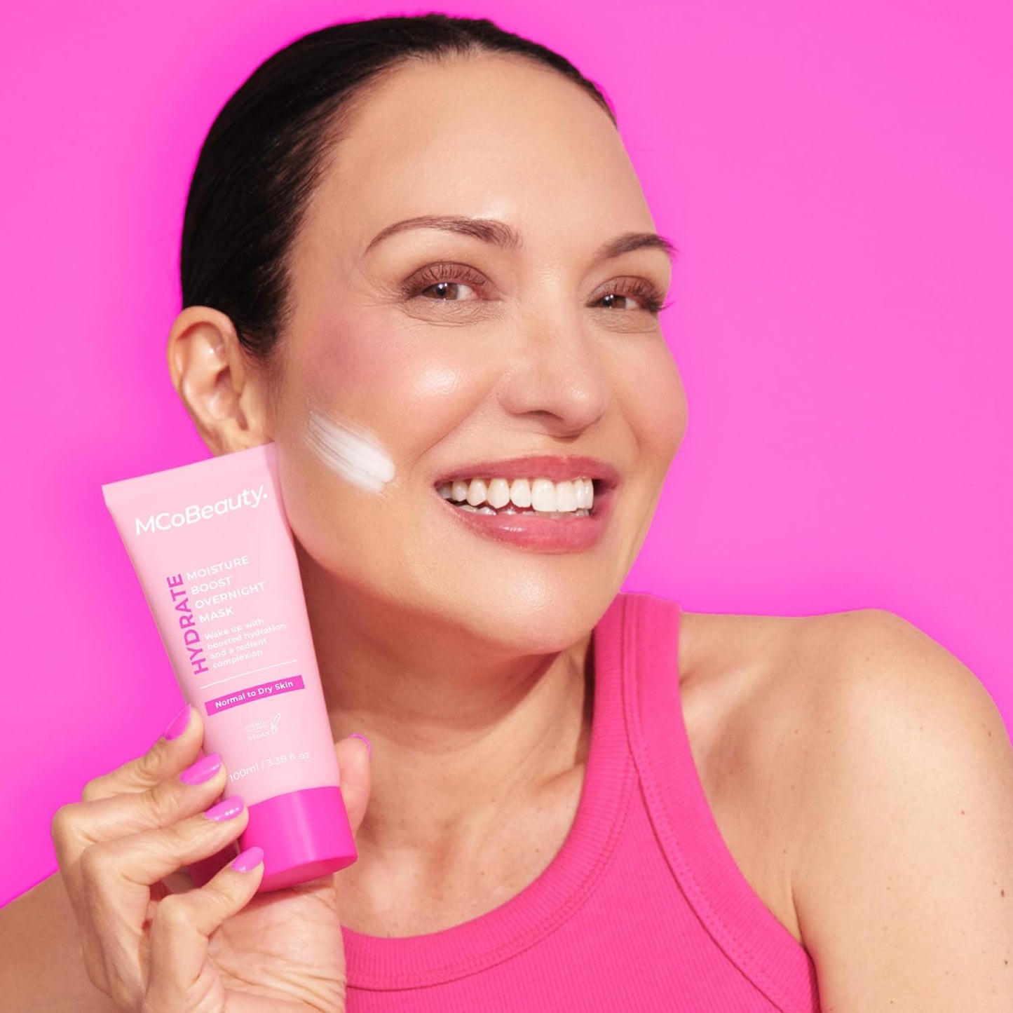 MCoBeauty Hydrate Intense Moisture Boost & Hydrate Moisture Boost Overnight Mask (Pack of 2), Vegan, Cruelty Free Cosmetics