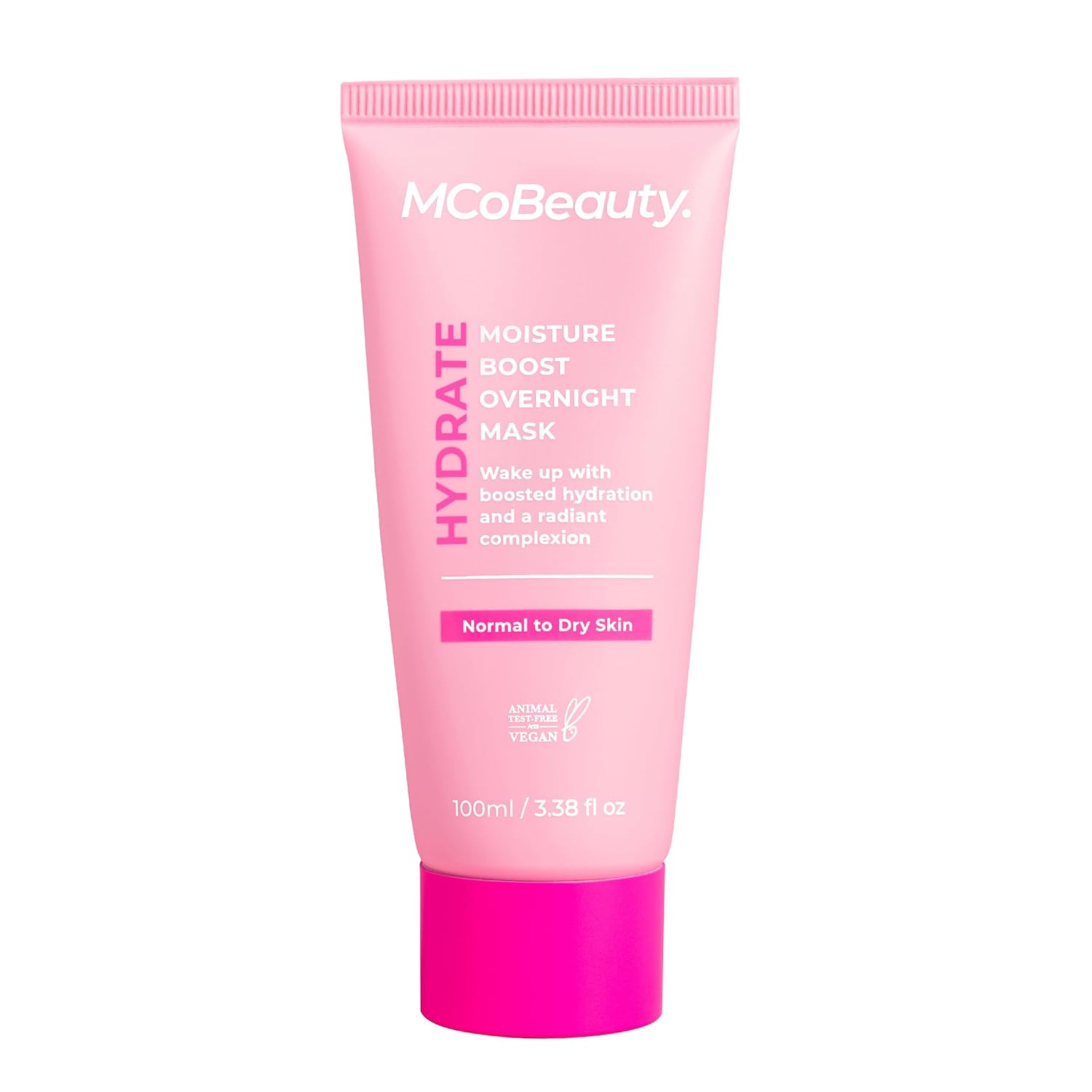 MCoBeauty Hydrate Intense Moisture Boost & Hydrate Moisture Boost Overnight Mask (Pack of 2), Vegan, Cruelty Free Cosmetics