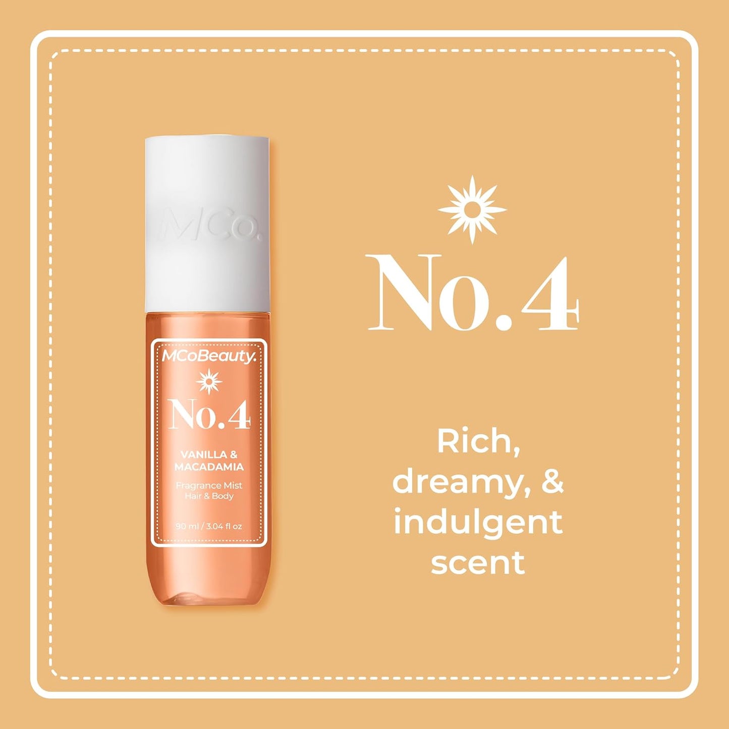 MCoBeauty Fragrance Mist, Full Set, Scent for Day or Night, Vegan, Cruelty Free, Pack of 4