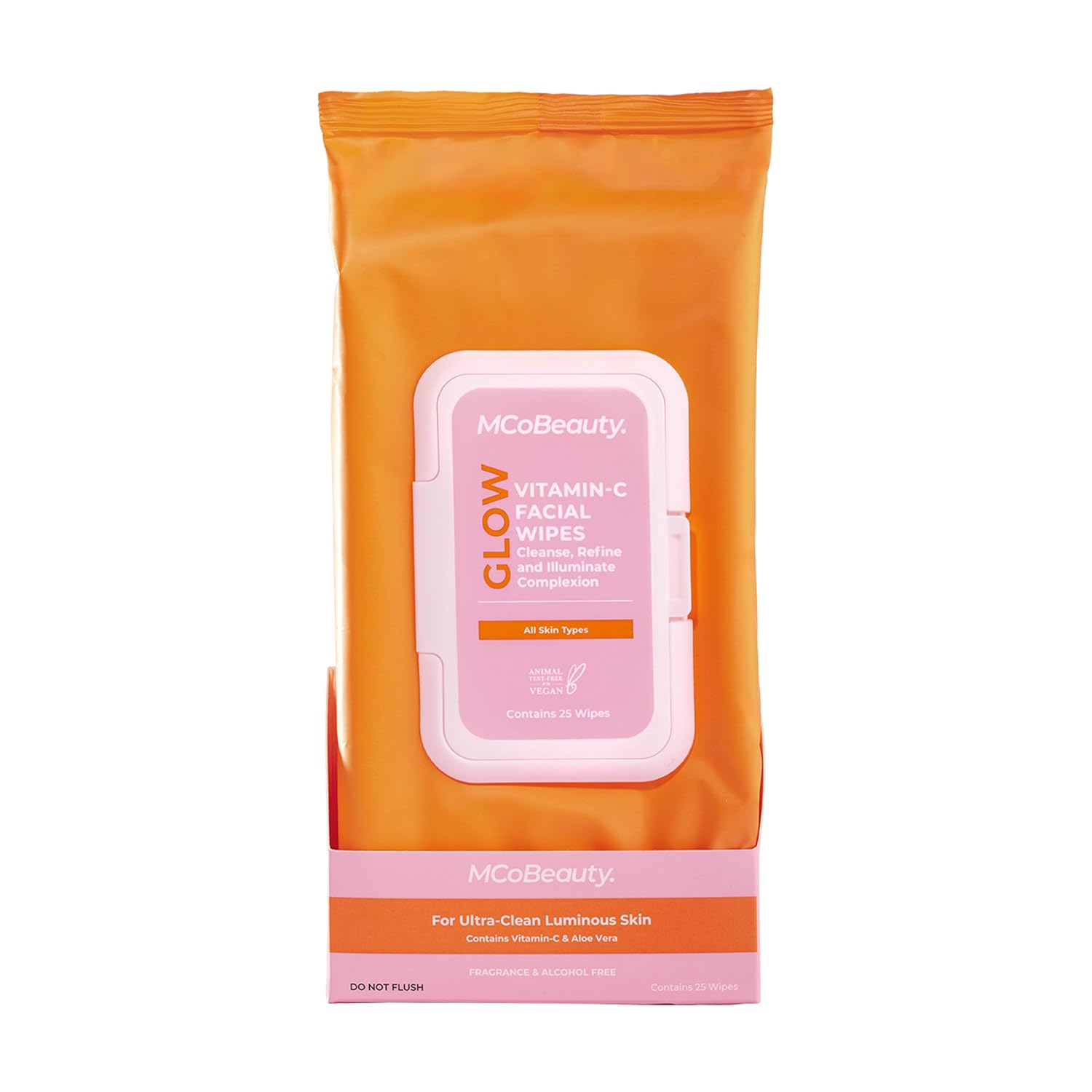 MCoBeauty Hydrate Balancing Hyaluronic Cream Cleanser, Glow Brightening Vitamin-C Eye Cream Vitamin C Facial Wipes Bundle (Pack of 3) Vegan, Cruelty Free Cosmetics
