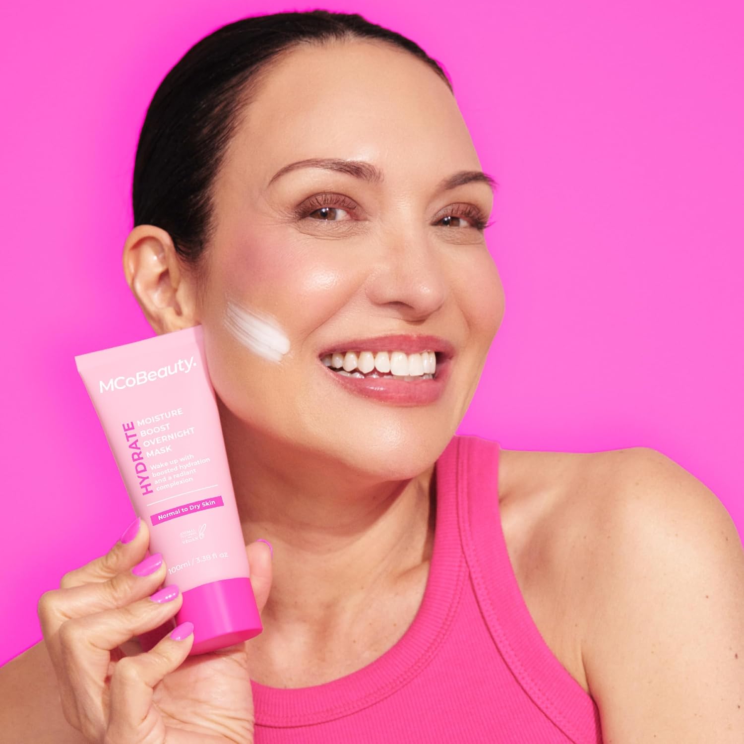MCoBeauty Hydrate Intense Moisture Boost & Hydrate Moisture Boost Overnight Mask (Pack of 2), Vegan, Cruelty Free Cosmetics