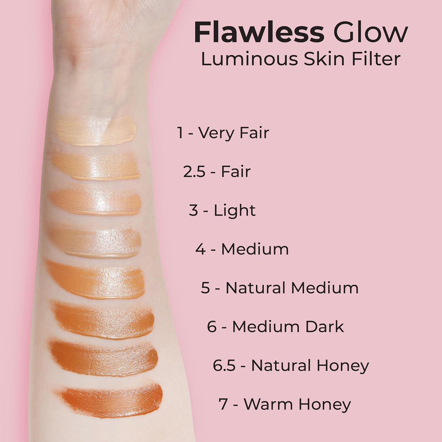 MCoBeauty Flawless Glow Luminous Skin Filter, 3.5 Light, Healthy Glow with Natural Radiance, Vegan, Cruelty Free Cosmetics