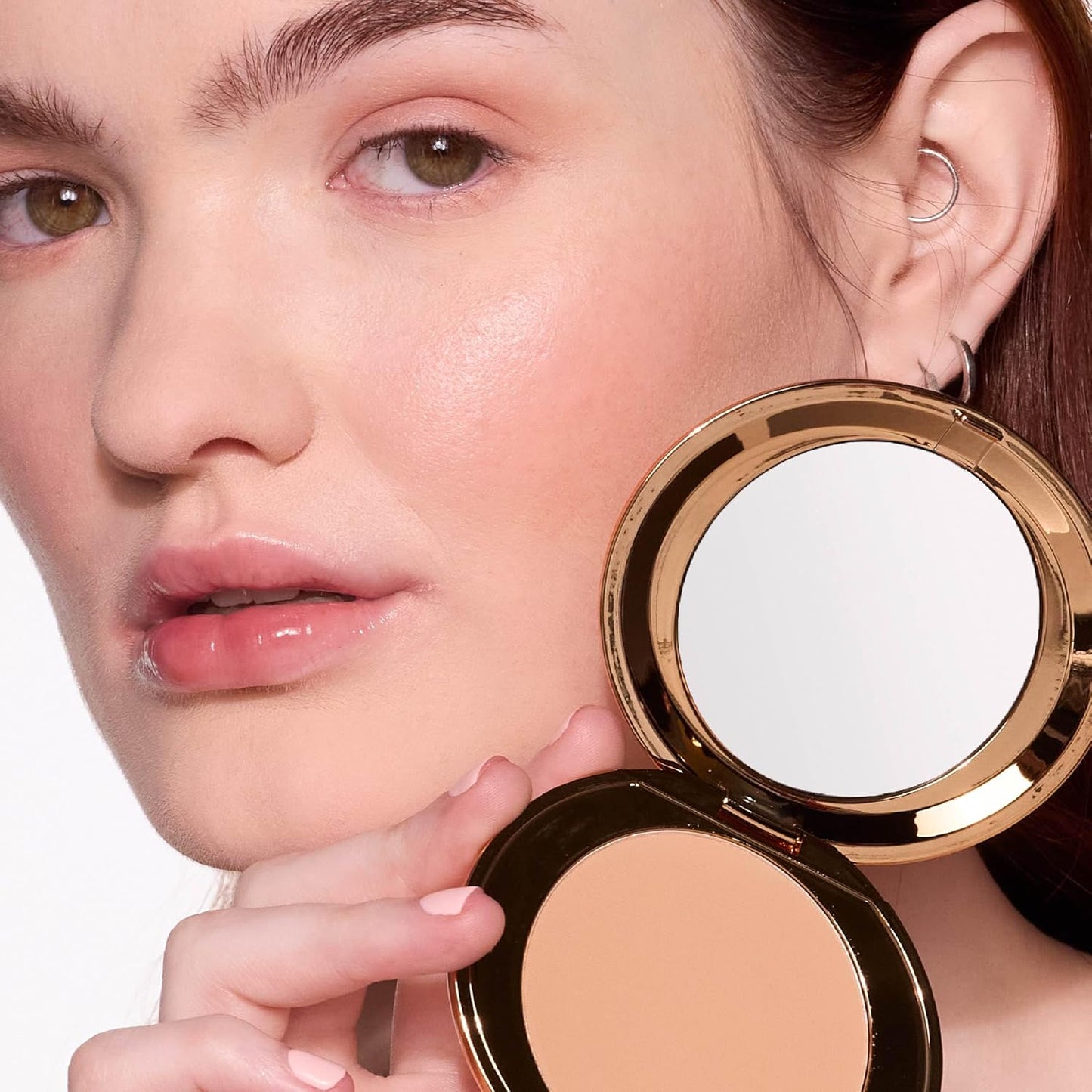 MCoBeauty Flawless Face Bundle, Pressed Powder in Medium Warm, Flawless Setting Spray, and Bronzing Drops, Pack of 3, Vegan, Cruelty Free Cosmetics