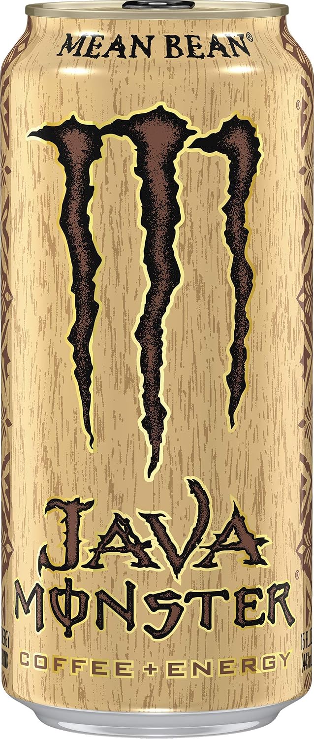 Monster Energy Java Monster Mean Bean, Coffee + Energy Drink, 15 Ounce | Pack of 12