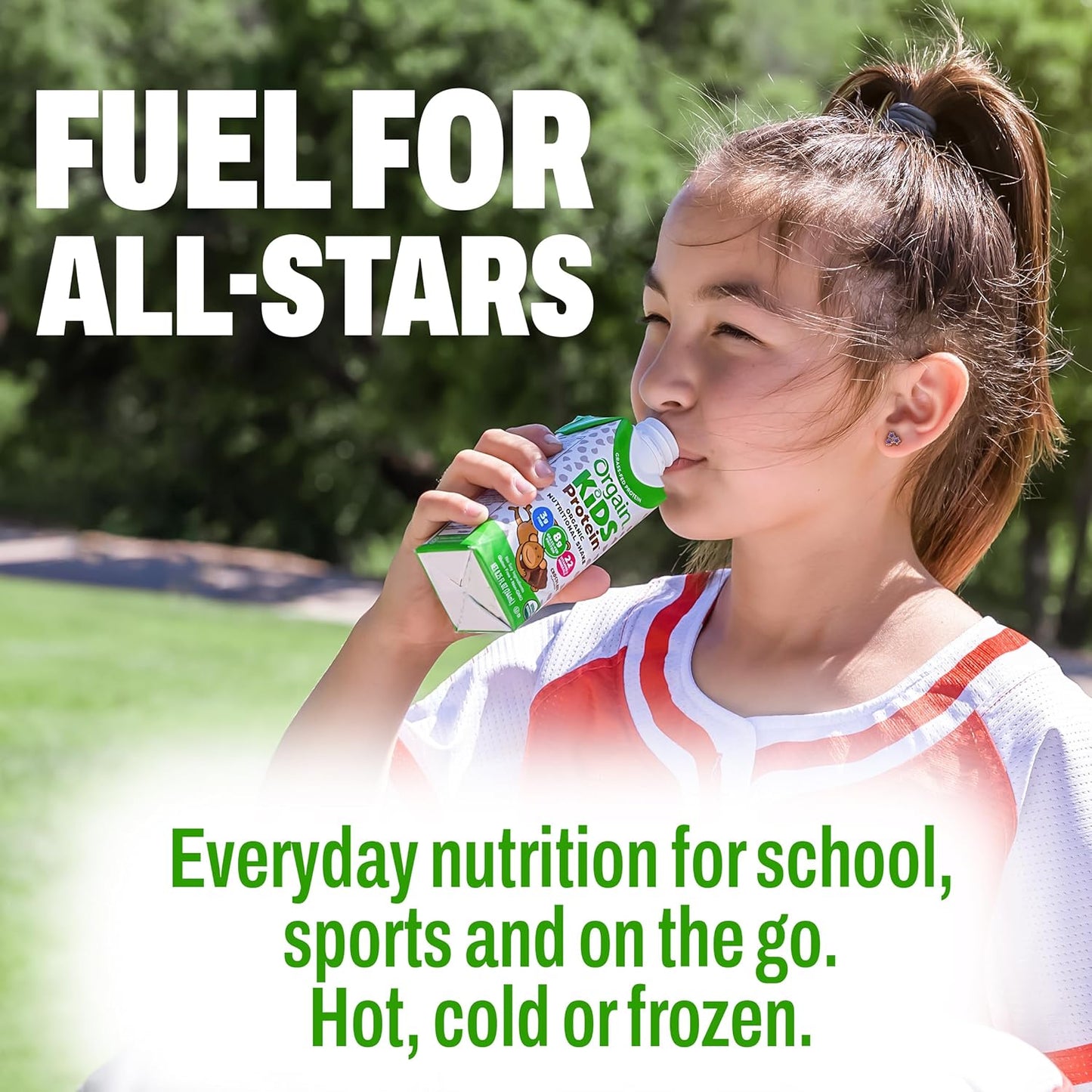 Orgain Organic Kids Nutritional Dairy Protein Shakes, Chocolate, Healthy Kids Snacks, 8g Grass-Fed Protein, 3g Fiber, 22 Vitamins & Minerals, No Soy Ingredients, Non-GMO, 8.25 Fl Oz, Pack of 12