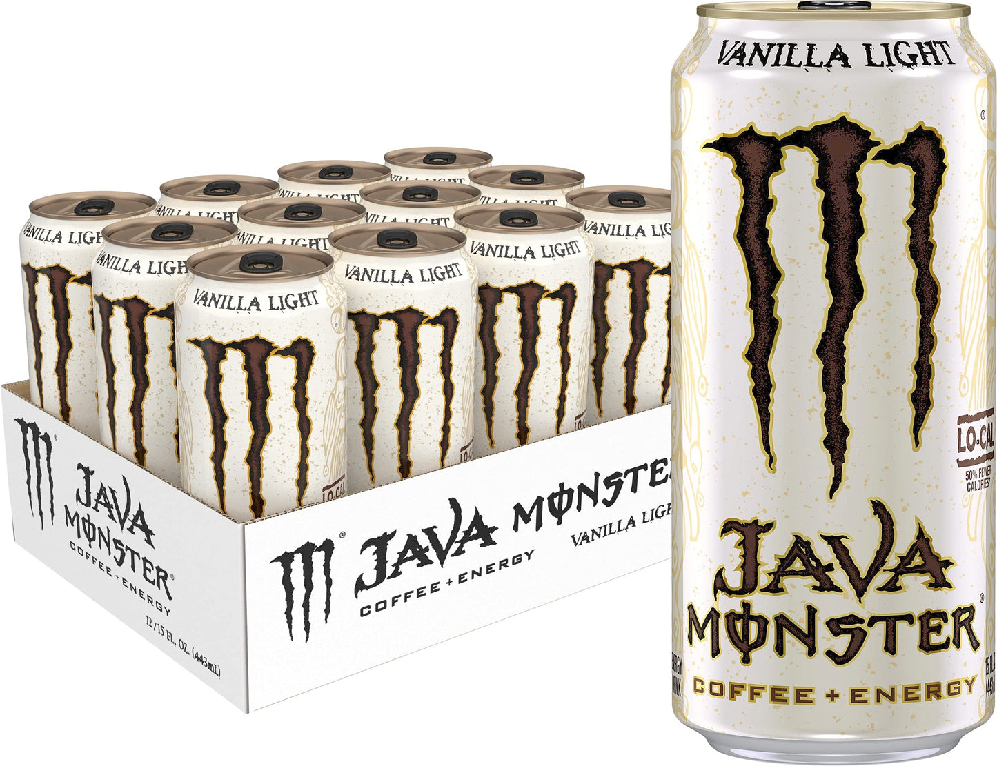 Monster Energy Java Monster Mean Bean, Coffee + Energy Drink, 15 Ounce | Pack of 12